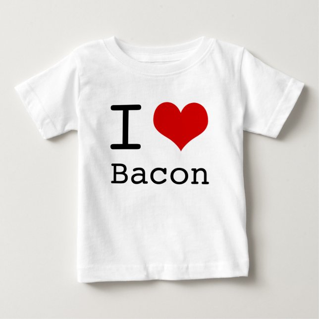 I hjärta Bacon T Shirt (Framsida)