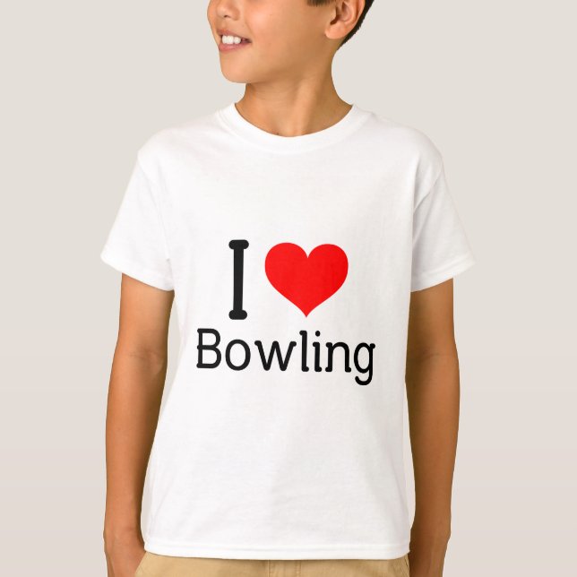 I (hjärta) Bowling T Shirt (Framsida)