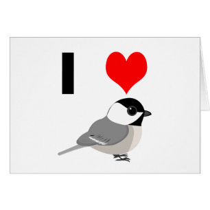 I hjärta Chickadees OBS Kort