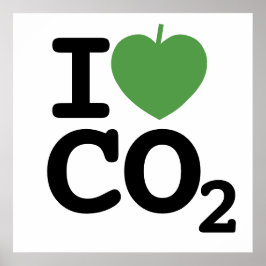 I hjärta CO2 - I löv koldioxid Poster