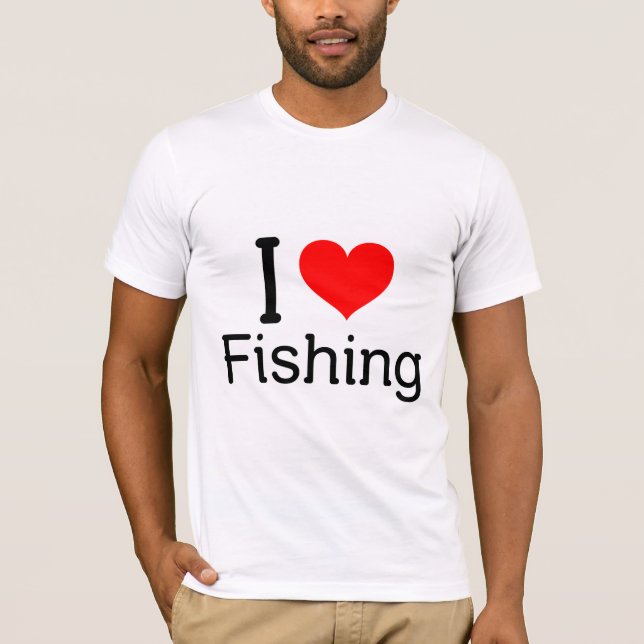 I (hjärta) Fiske T Shirt (Framsida)