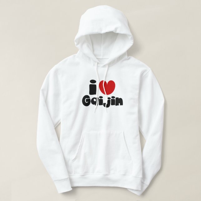 i hjärta Gaijin Hoodie (Design framsida)