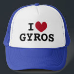 I hjärta Gyros Grekiska truckerkepsen älskare Keps<br><div class="desc">Jag har hjärtat Gyros grekiska truckerkepsen för livsmedel i älskare. Det grekiska cuisineets coola-tak. Finns i blått och annat färg. Underbar för kock,  kock,  vänner,  familj etc.</div>
