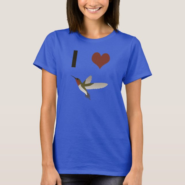 I hjärta Hummingbird T-shirt (Framsida)
