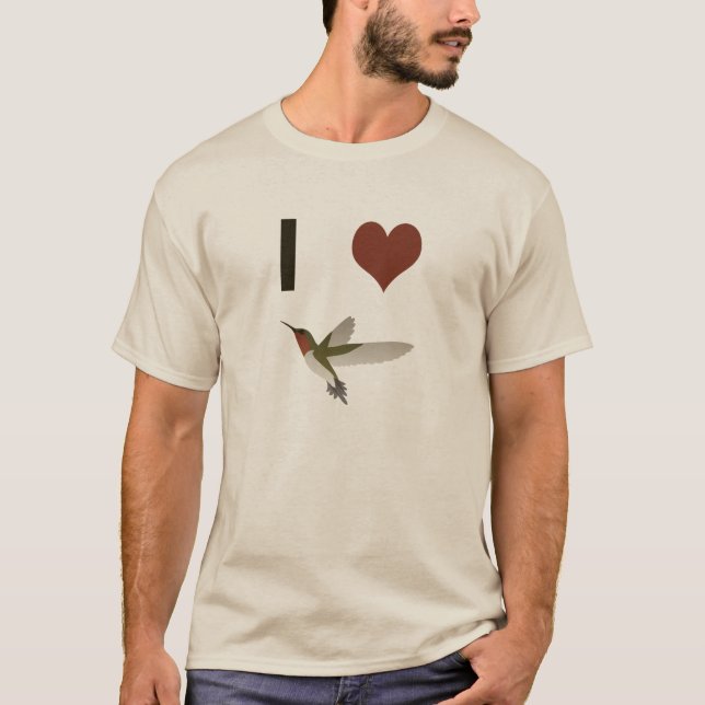 I hjärta Hummingbird T-shirt (Framsida)
