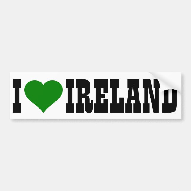 I [hjärta] Irland Bildekal (Framsidan)