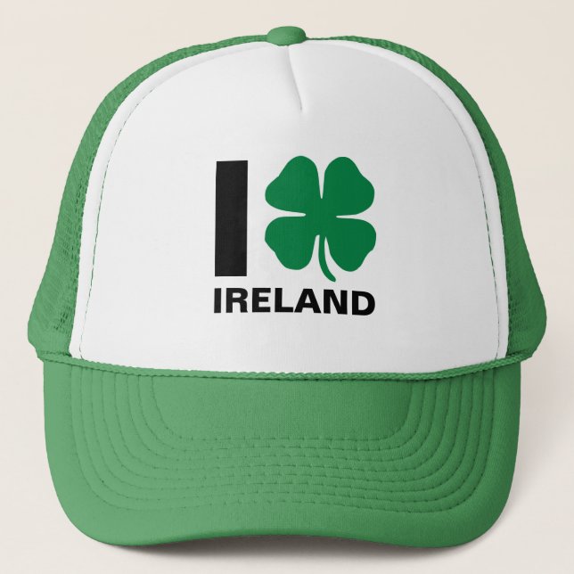 I [hjärta] Irland - Shamrock Keps (Framsida)