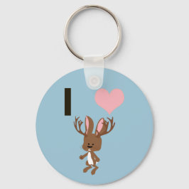 I hjärta Jackalope Nyckelring