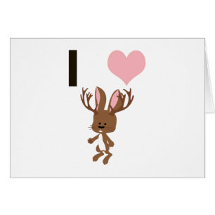 I hjärta Jackalope OBS Kort