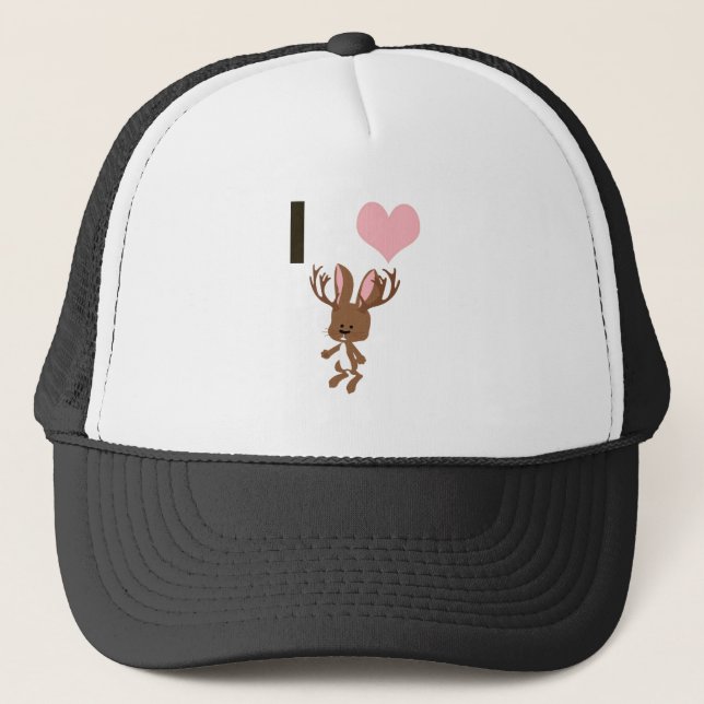 I hjärta Jackalope Truckerkeps (Framsida)
