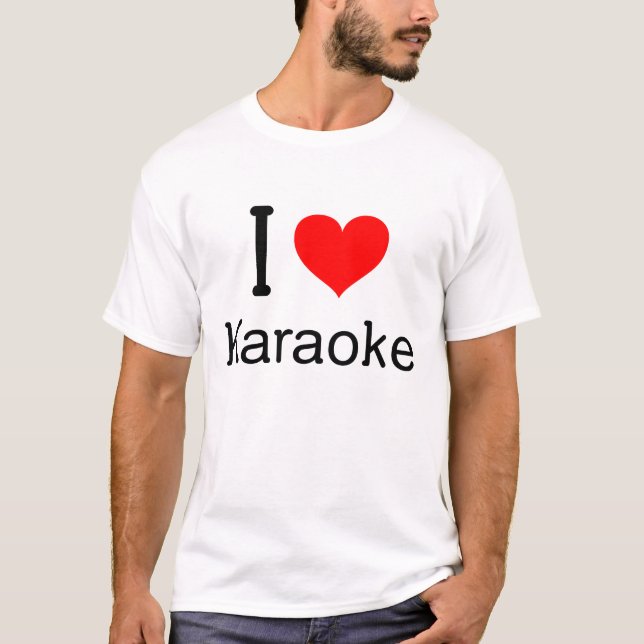 I (hjärta) Karaoke T Shirt (Framsida)