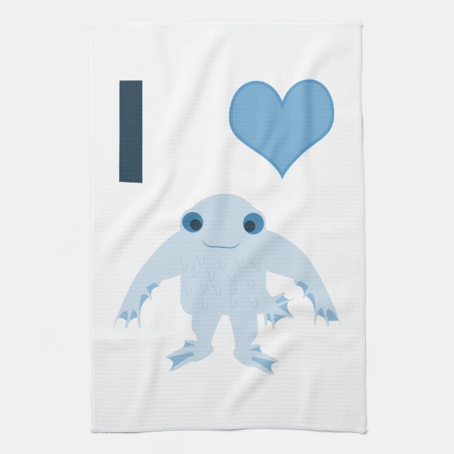 I hjärta (kärlek) Ningen Kökshandduk (Vertikal)