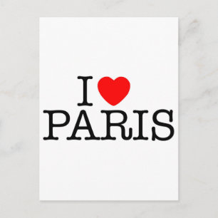 I hjärta (kärlek) Paris Vykort