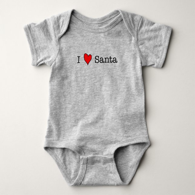 I hjärta (kärlek) Santa T Shirt (Framsida)