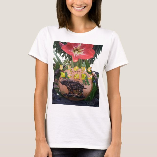 I (hjärta) Kenya Buffalo Patch/Print Tee (Framsida)