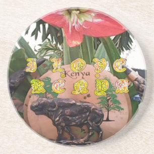 I (hjärta) Kenya Buffalo Patch/Print Underlägg