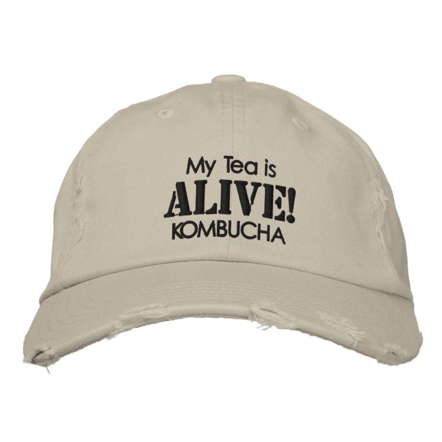 I hjärta Kombucha Broderad Keps (Framsida)