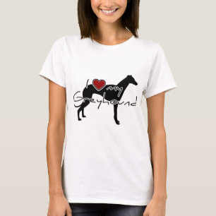 I "hjärta" min Greyhound-ord med grafi T-shirt