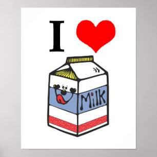 I hjärta mjölk poster