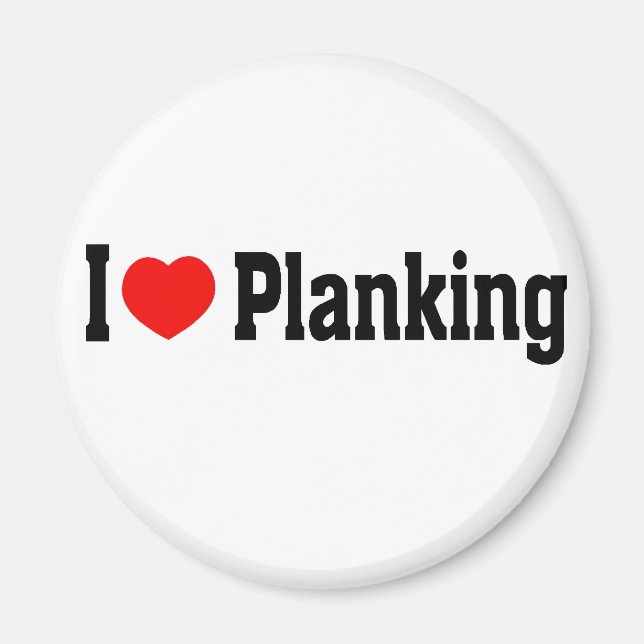 I (hjärta) plankning magnet (Framsidan)