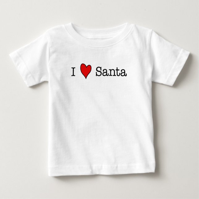 I (hjärta) Santa T Shirt (Framsida)