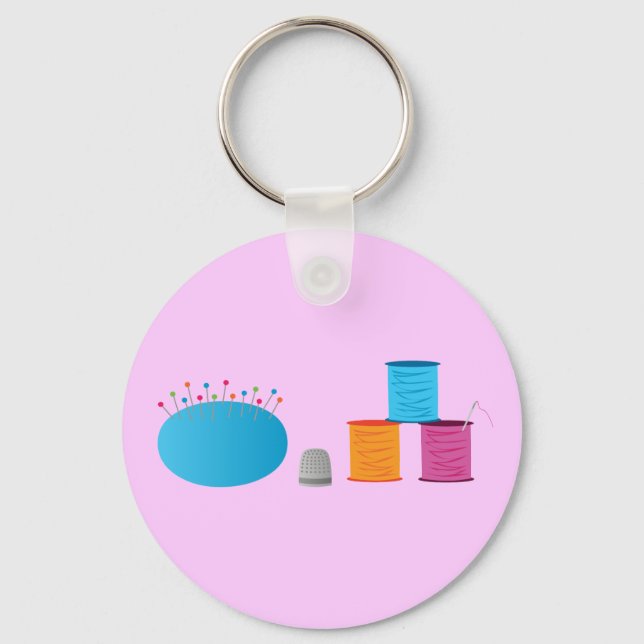 I hjärta Sewing Nyckelring (Framsida)