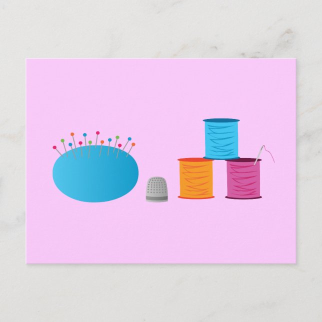 I hjärta Sewing Vykort (Framsida)