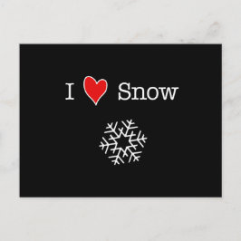 I (hjärta) Snö Vykort