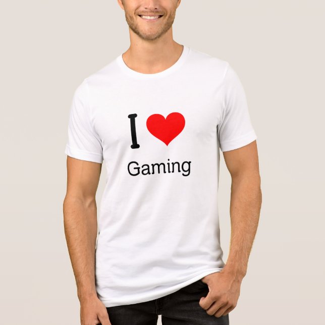 I (hjärta) spel t shirt (Framsida)