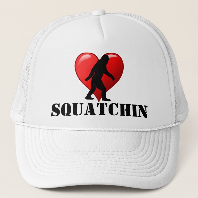 I hjärta Squatchin Truckerkeps (Framsida)