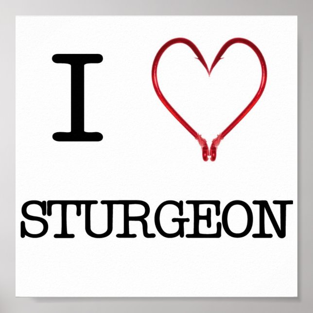 I [Hjärta] Sturgeon Poster (Framsidan)