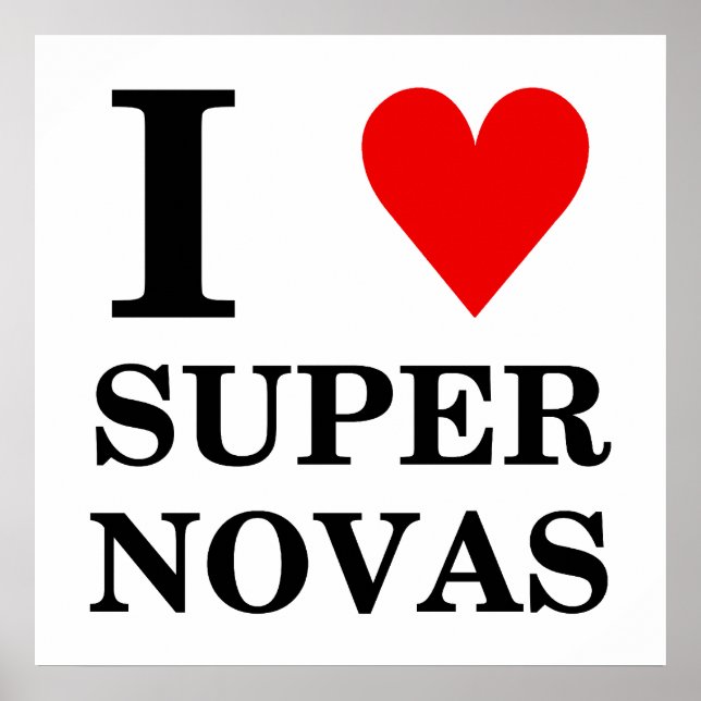 I (hjärta) SuperNovas Poster (Framsidan)