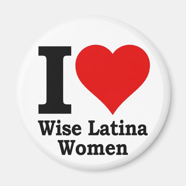 I (hjärta) Wise Latina Women Magnet (Framsidan)