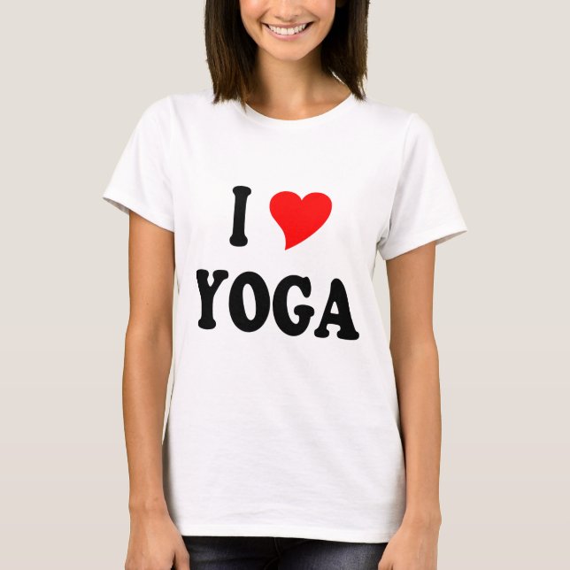 I hjärta yoga t shirt (Framsida)