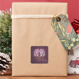 I Hjärtans fäste. Fyrkantigt Klistermärke