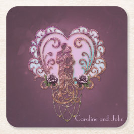 I Hjärtans fäste. Underlägg Papper Kvadrat