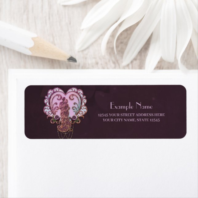I hjärtans framkant returadress etikett (Insitu)