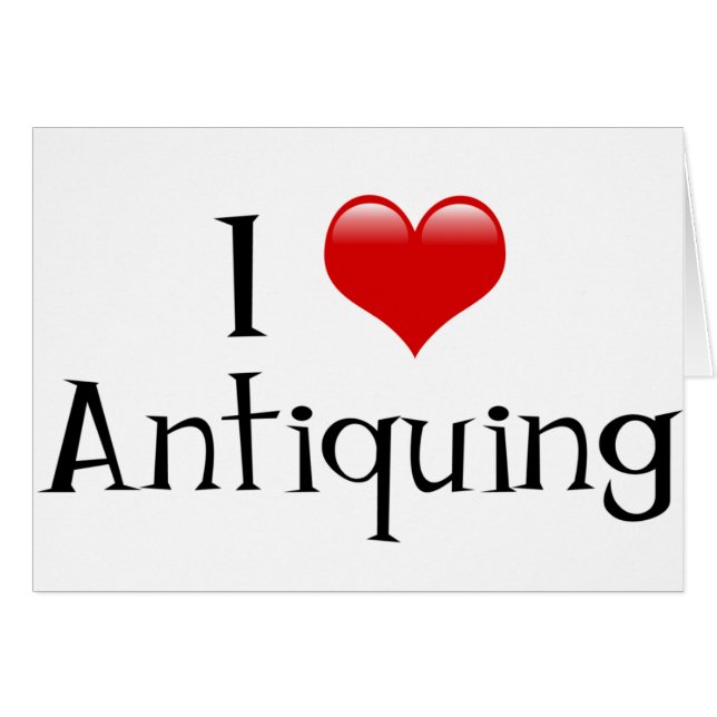 I Hjärtat Antiquing Hälsningskort (Framsidan Horizontal)