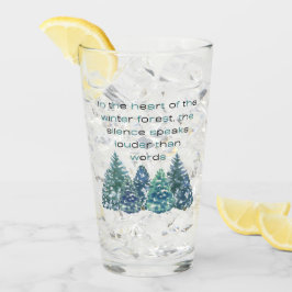 I hjärtat av vinterskogen glaskopp