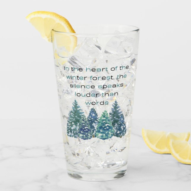 I hjärtat av vinterskogen glaskopp (Framsida Ice)