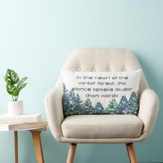 I hjärtat av vinterskogen lumbarkudde (Stol)