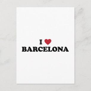 I Hjärtat Barcelona Spain Vykort
