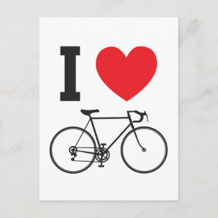 I Hjärtat Bicycle Vykort
