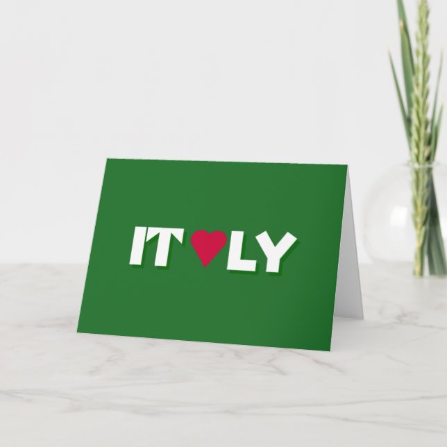 I Hjärtat Italien logotyp Kort (Framsida)