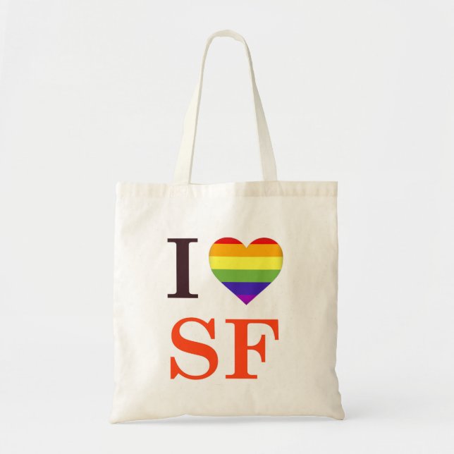 I Hjärtat Kärlek San Francisco Tygkasse (Framsidan)
