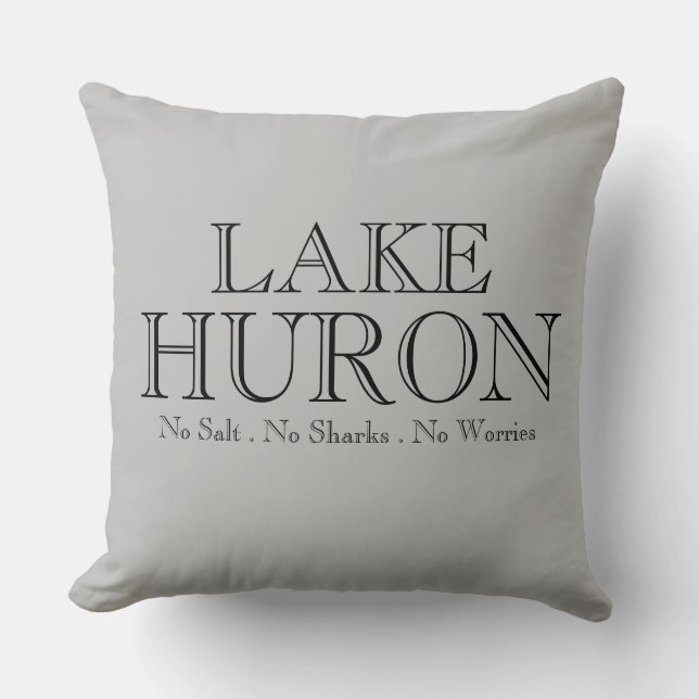 I hjärtat SJÖ HURON, Underbar Sjö-design Kudde (Framsida)