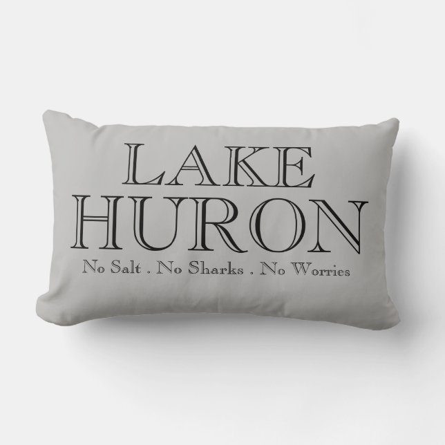 I hjärtat SJÖ HURON, Underbar Sjö-design Lumbarkudde (Framsida)