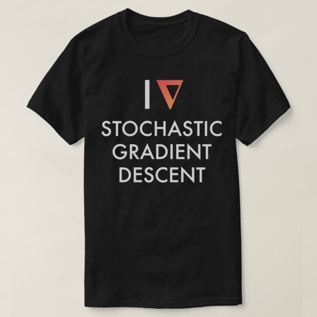 I Hjärtat Stochastic Gradient Descent Mörk T Shirt (Design framsida)