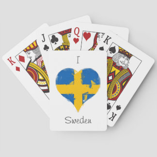 I Hjärtat Sverige Svenska Flagga Casinokort