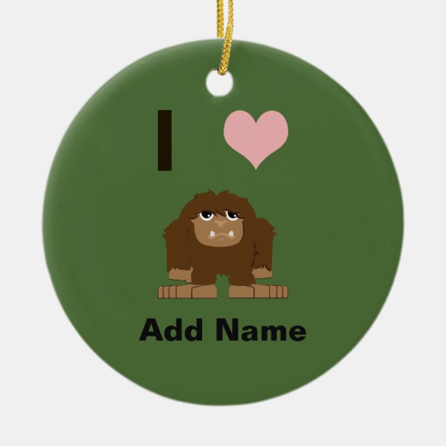 I hjärtbigfot julgransprydnad keramik (Framsidan)